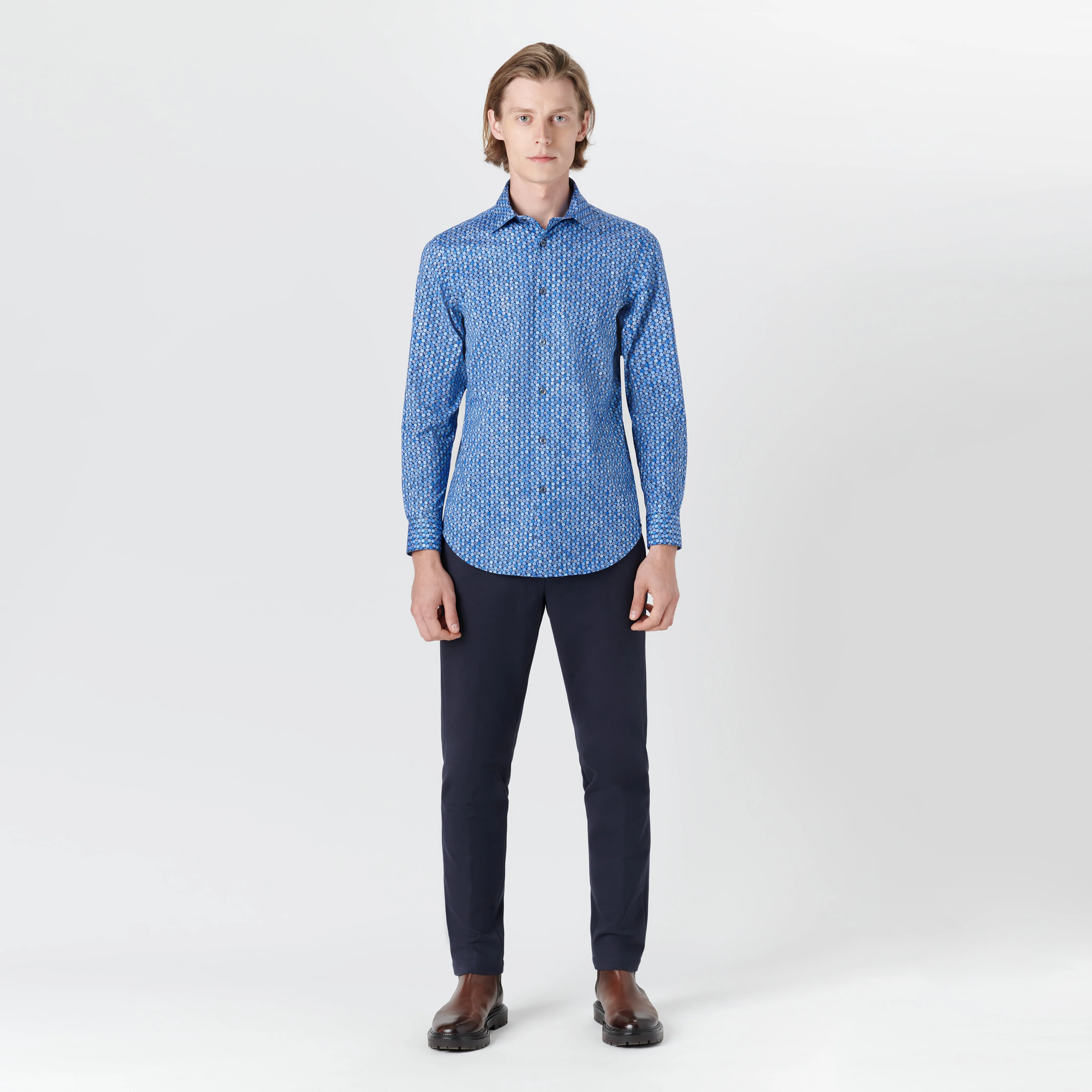 JAMES Geometric Floral Print OoohCotton Shirt