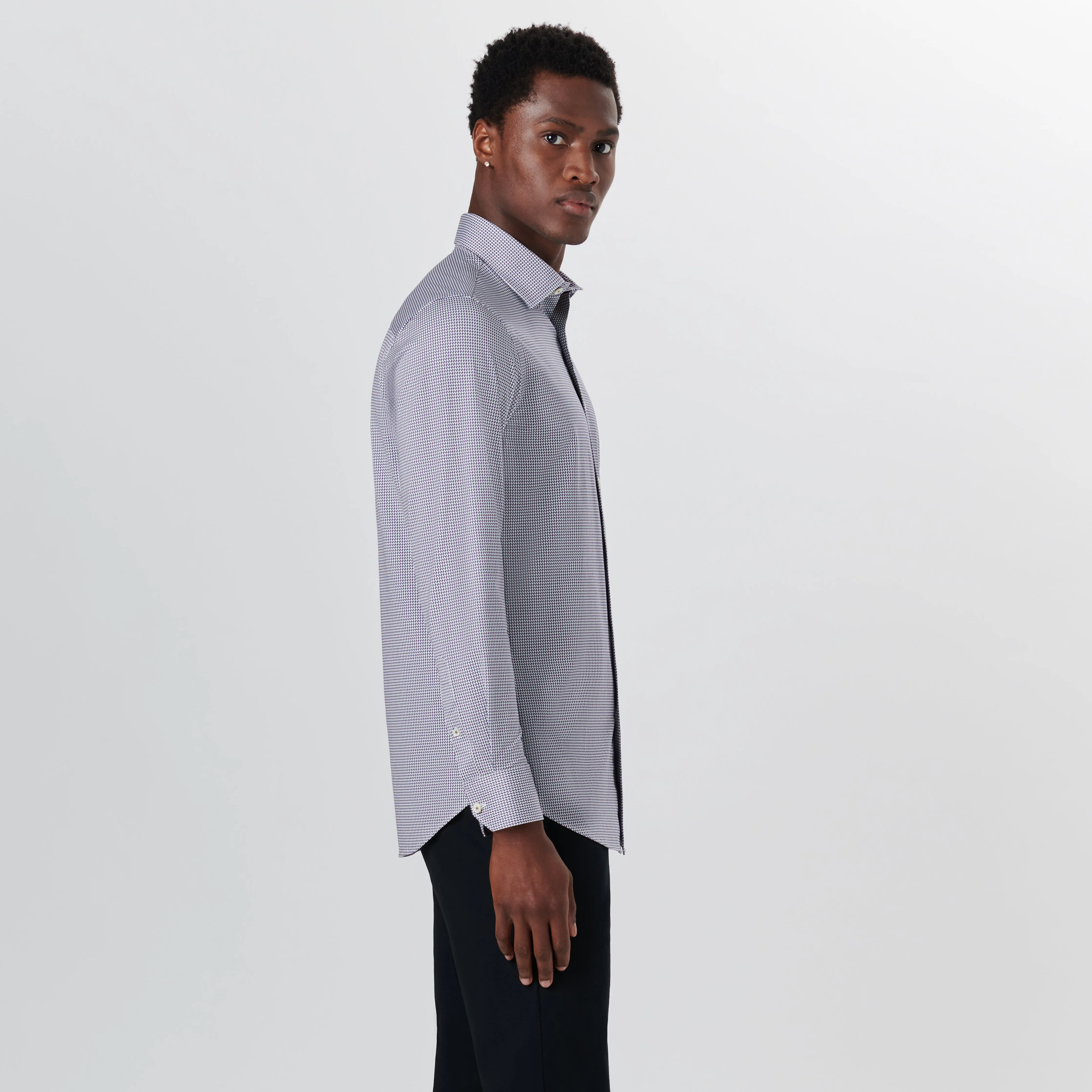 JAMES Hound's Tooth Check OoohCotton Shirt