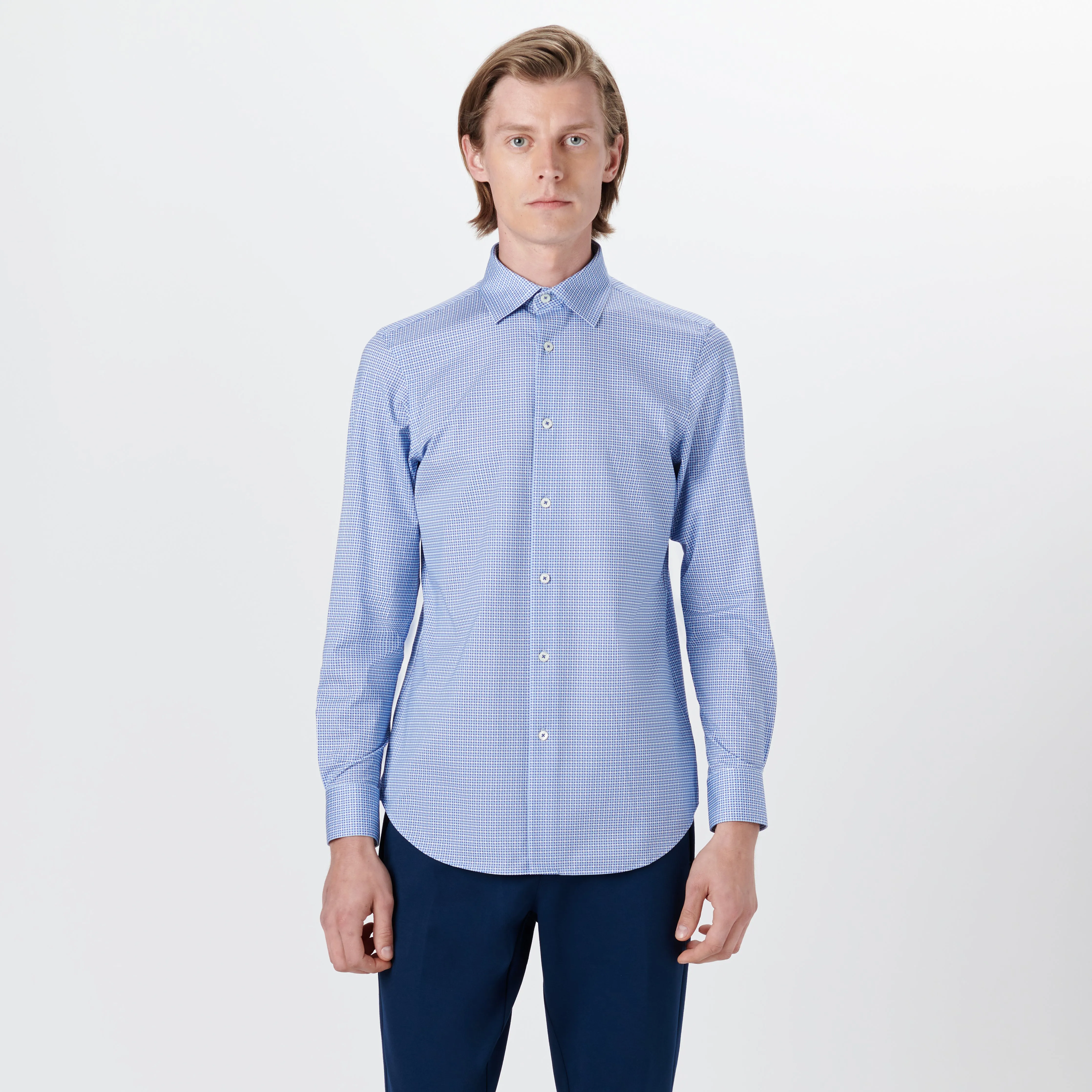 JAMES Hound's Tooth Check OoohCotton Shirt