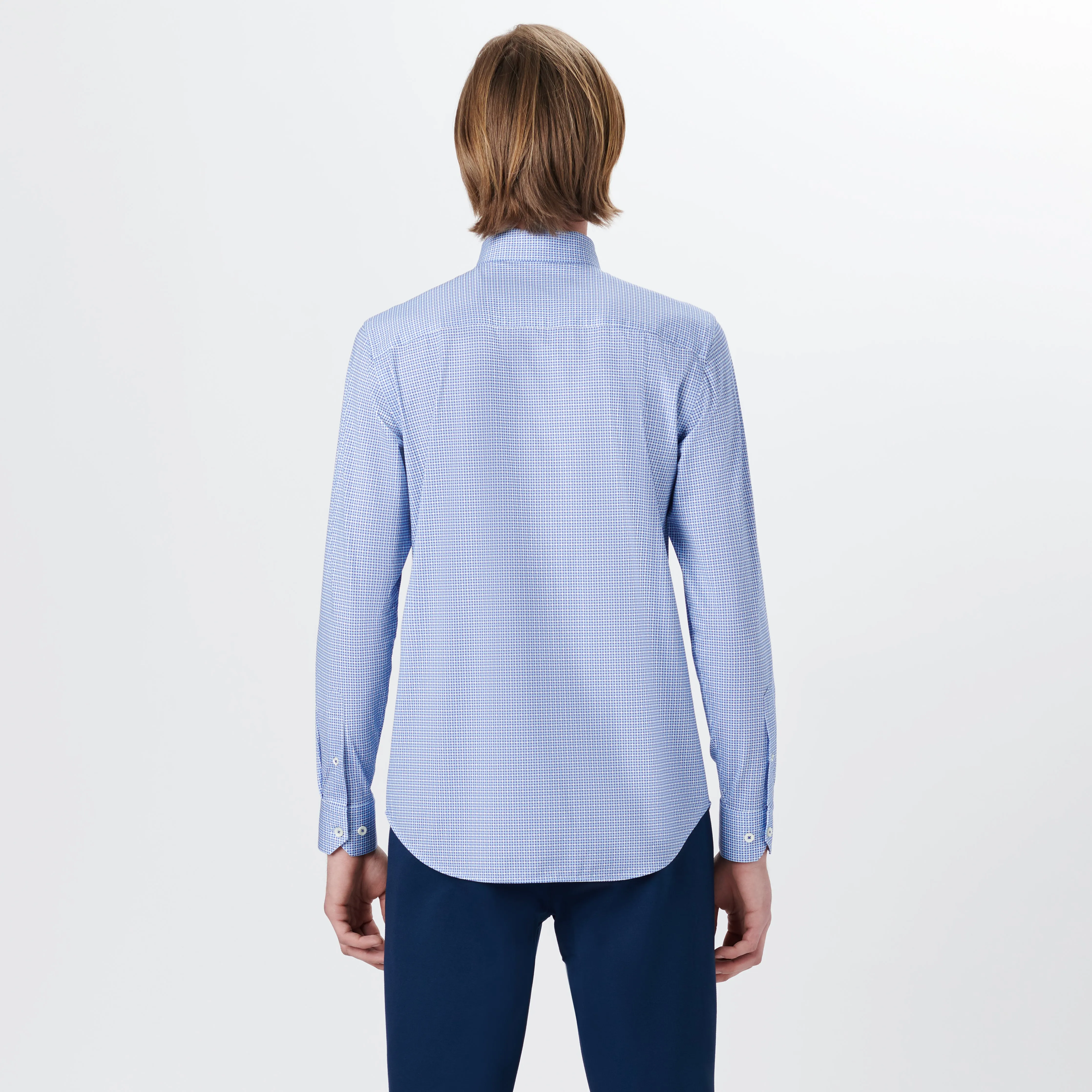 JAMES Hound's Tooth Check OoohCotton Shirt