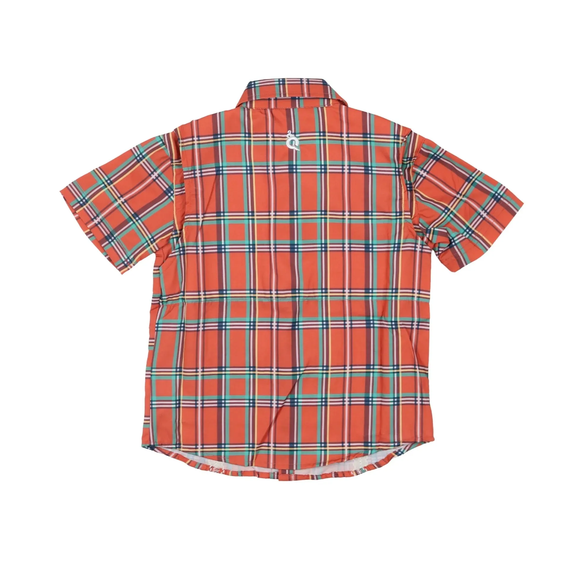 KIDS GUAYABERA RED PLAID SHIRT