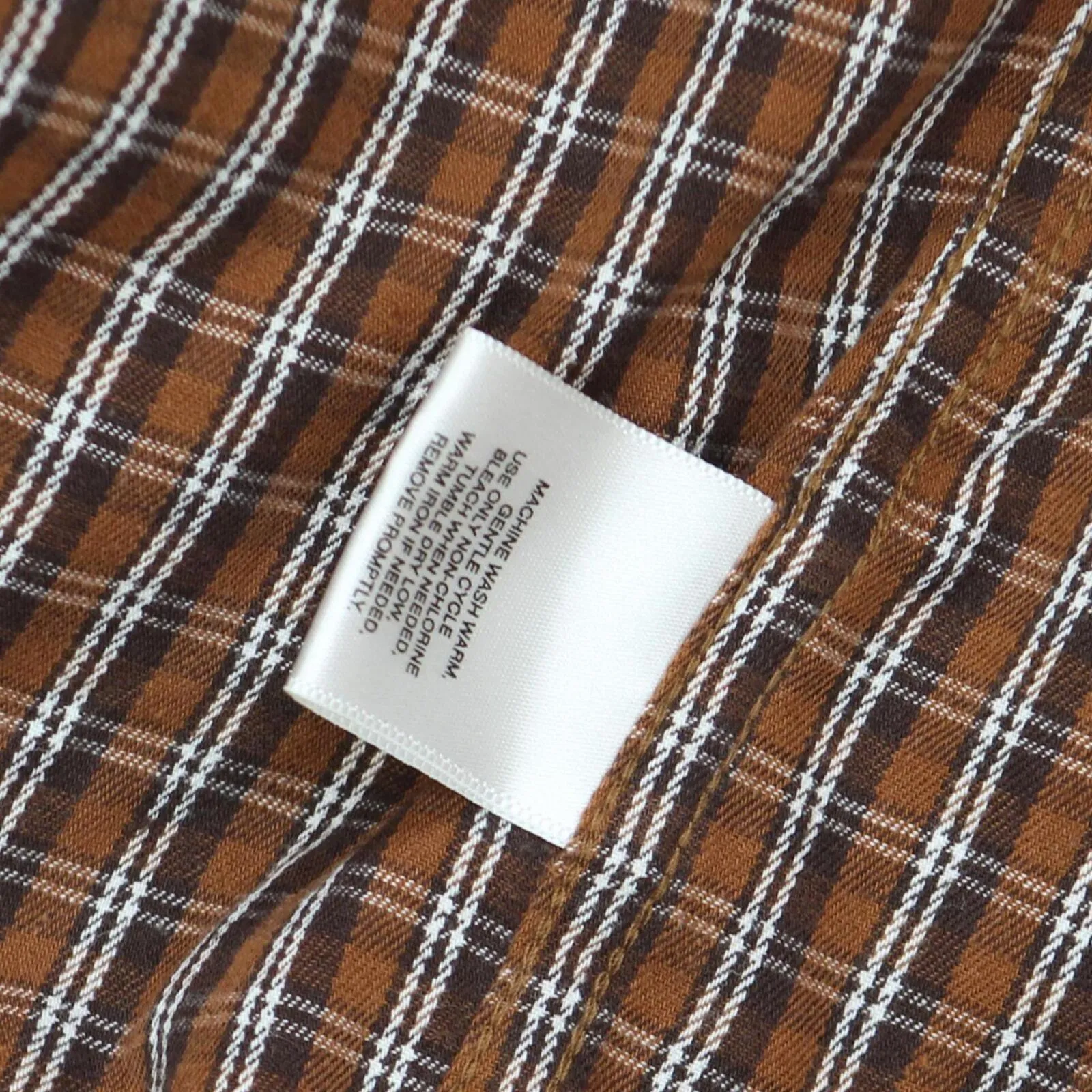 Knightsbridge Big Button Up Cotton Wrinkle Resistant Dress Shirt Rust Plaid 2X