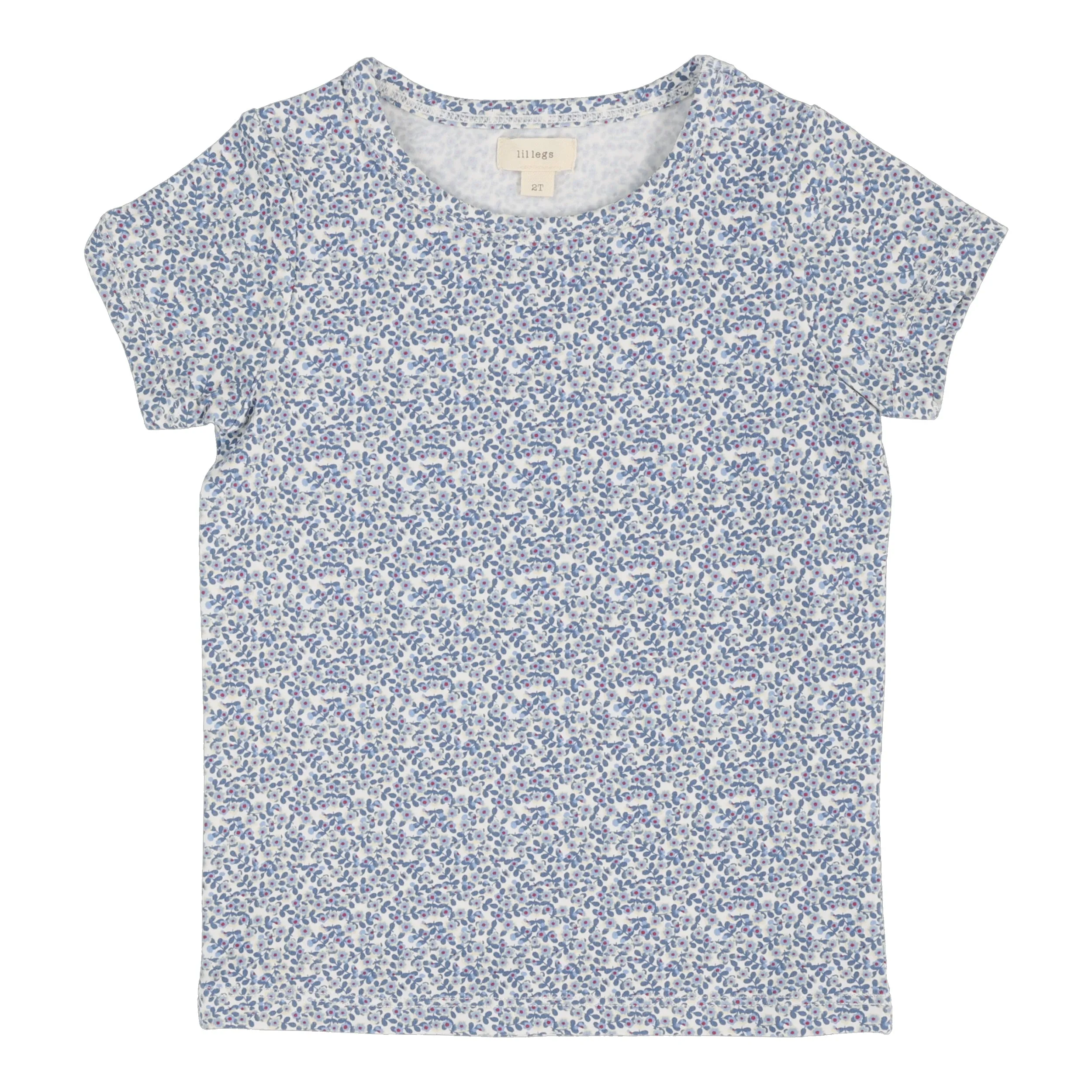 Lil Legs Poppy Floral T-Shirt Short Sleeve - White (Printed Weekday Collection)