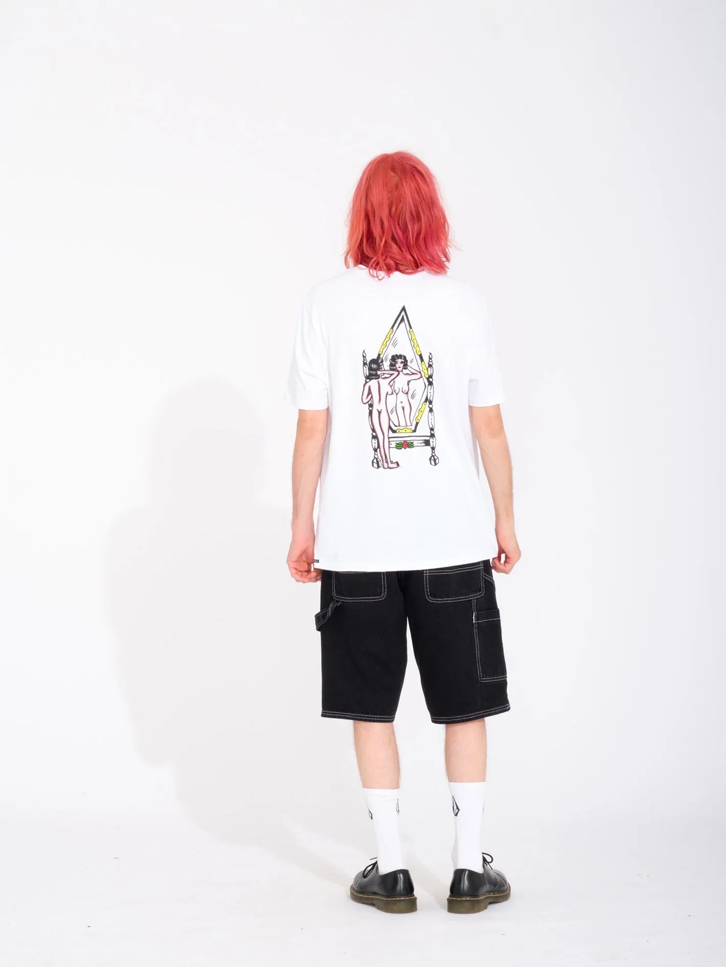 Lintell Mirror T-shirt - WHITE