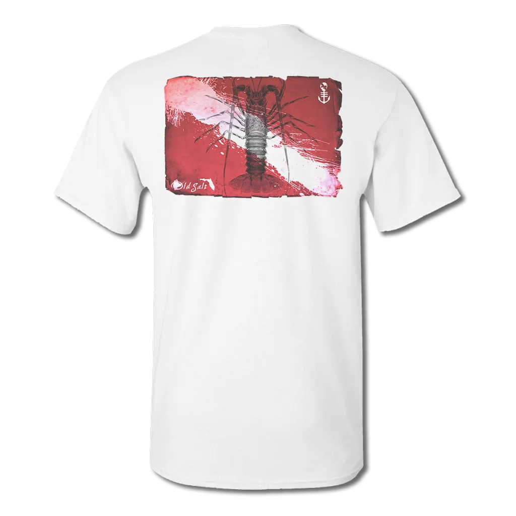Lobster Dive Flag - Cotton/Poly Fishing T-Shirt