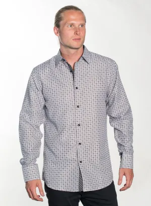 LSWG-361 MEN'S PRINTED LONG SLEEVE DRESS SHIRT