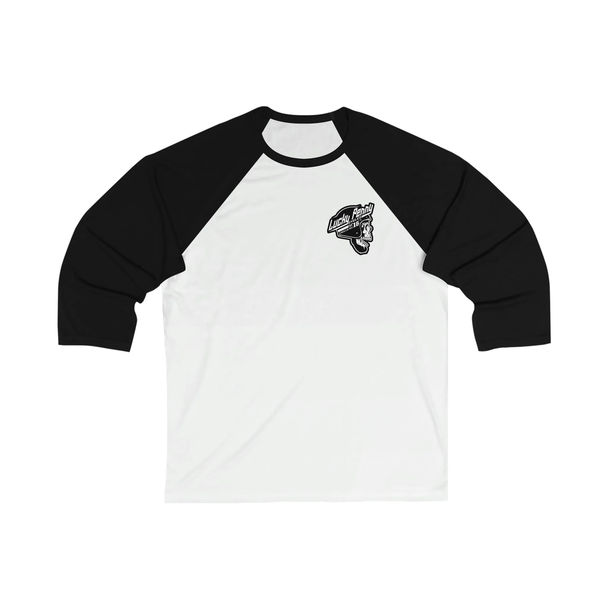Lucky Penny Cycles Houston Skyline 3\4 Sleeve Baseball Tee