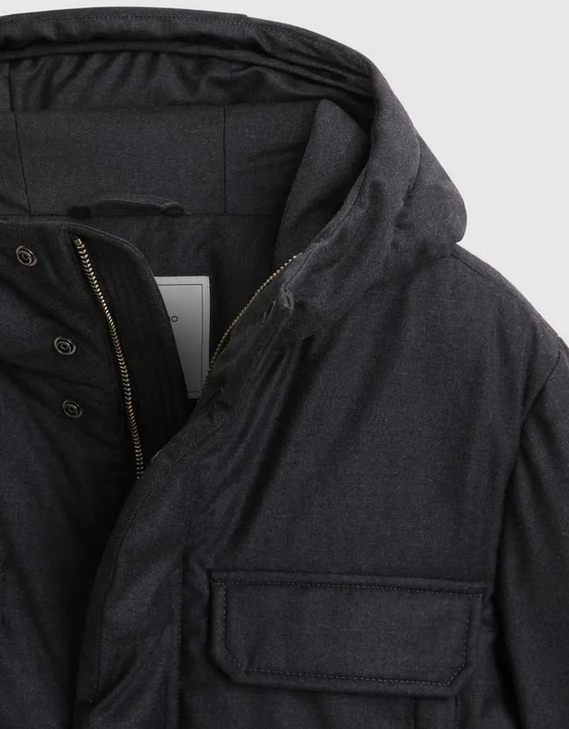 LUXURY WOOL SILK JACKET PHANTOM