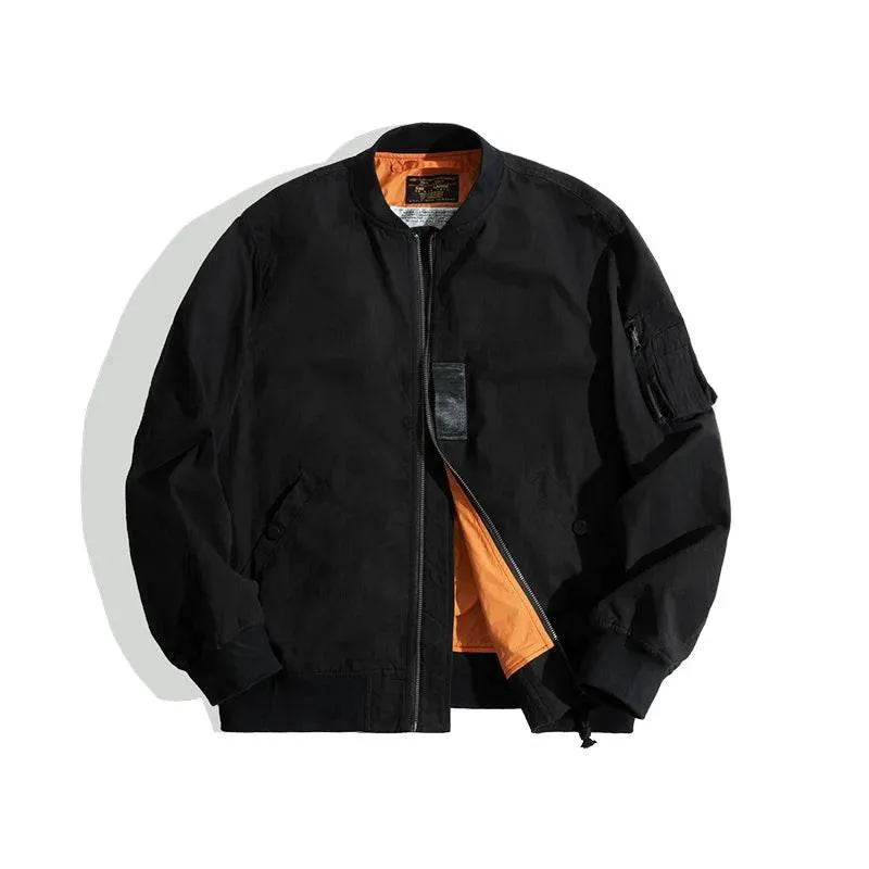 Maden MA-1 Bomber Flight Jackets Windproof Fighter Pilot Flight Jacket Casual Motorcycle Coat Men's Baseball Uniform