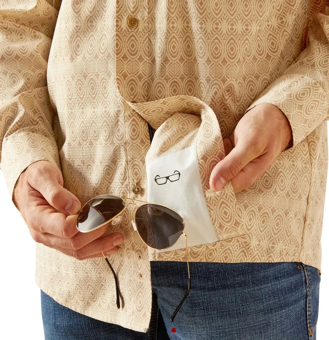 Men’s Ariat Simply Taupe 360 Airflow Shirt