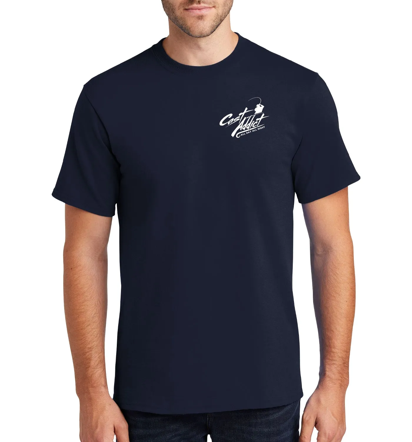 Men's Bluefin Tuna Short Sleeve Navy Cotton T-Shirt