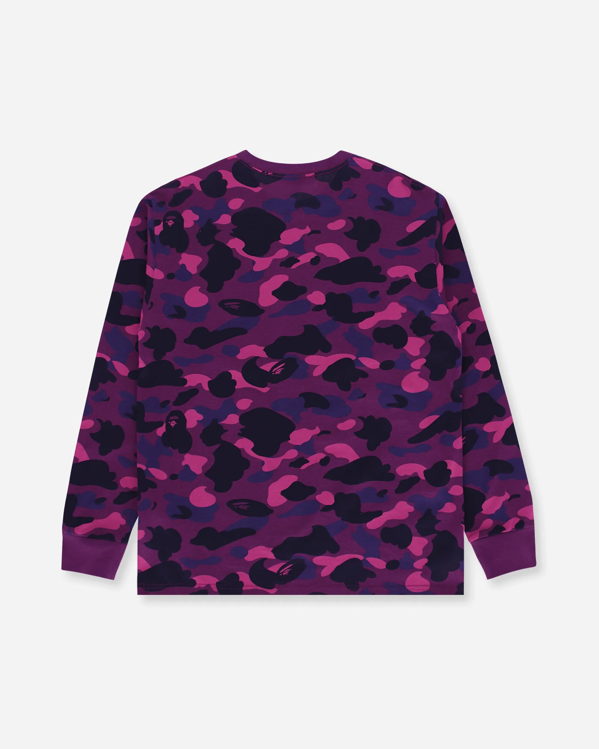 Men's Color Camo Shark Longsleeve T-Shirt Purple