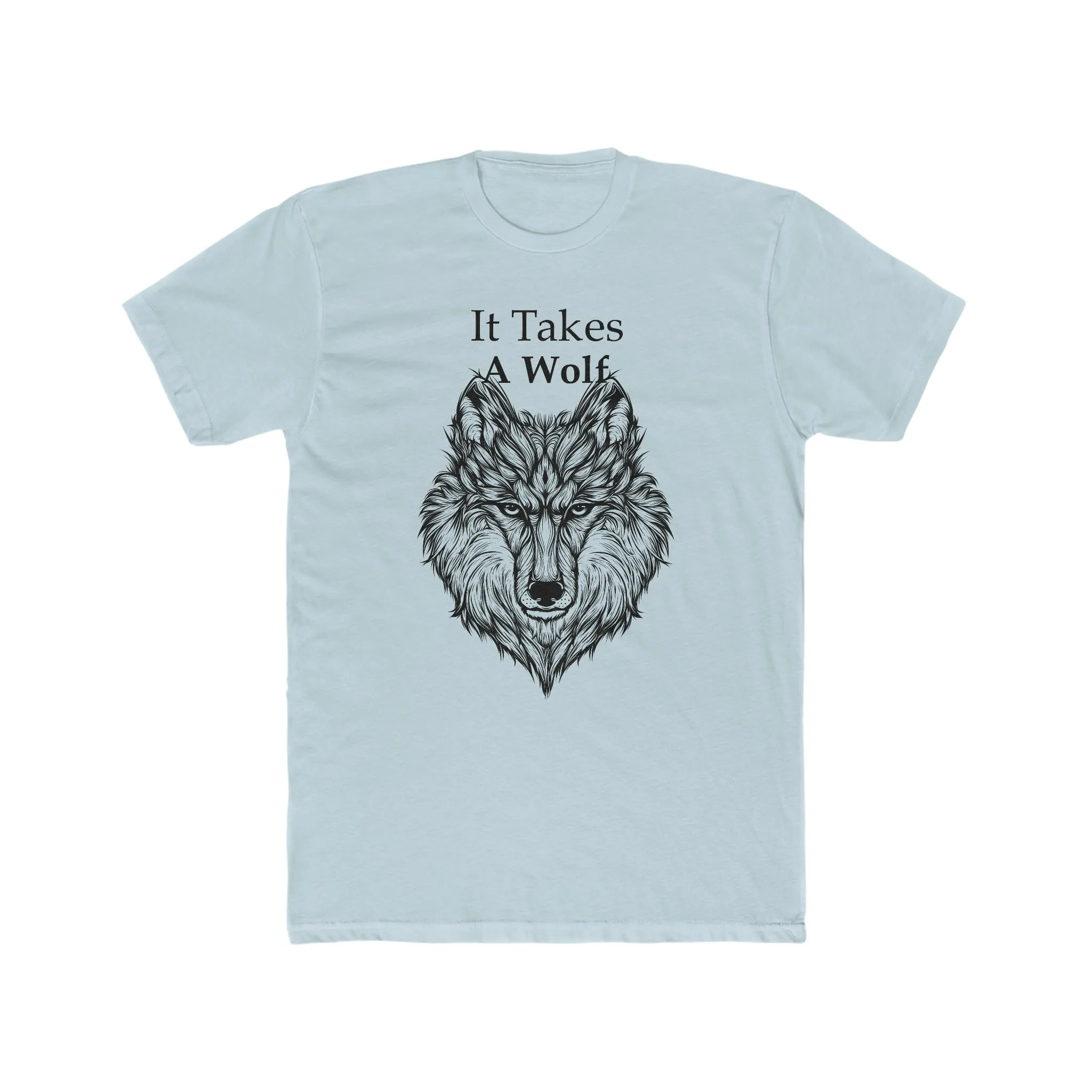 Men's Cotton Crew Wolf Tee