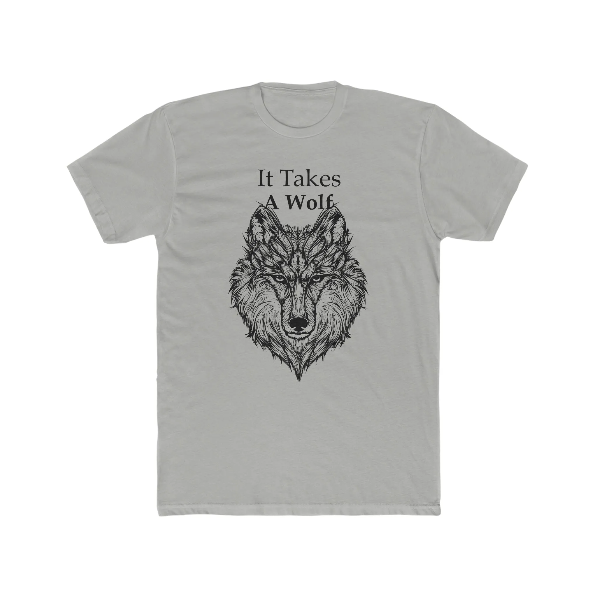 Men's Cotton Crew Wolf Tee