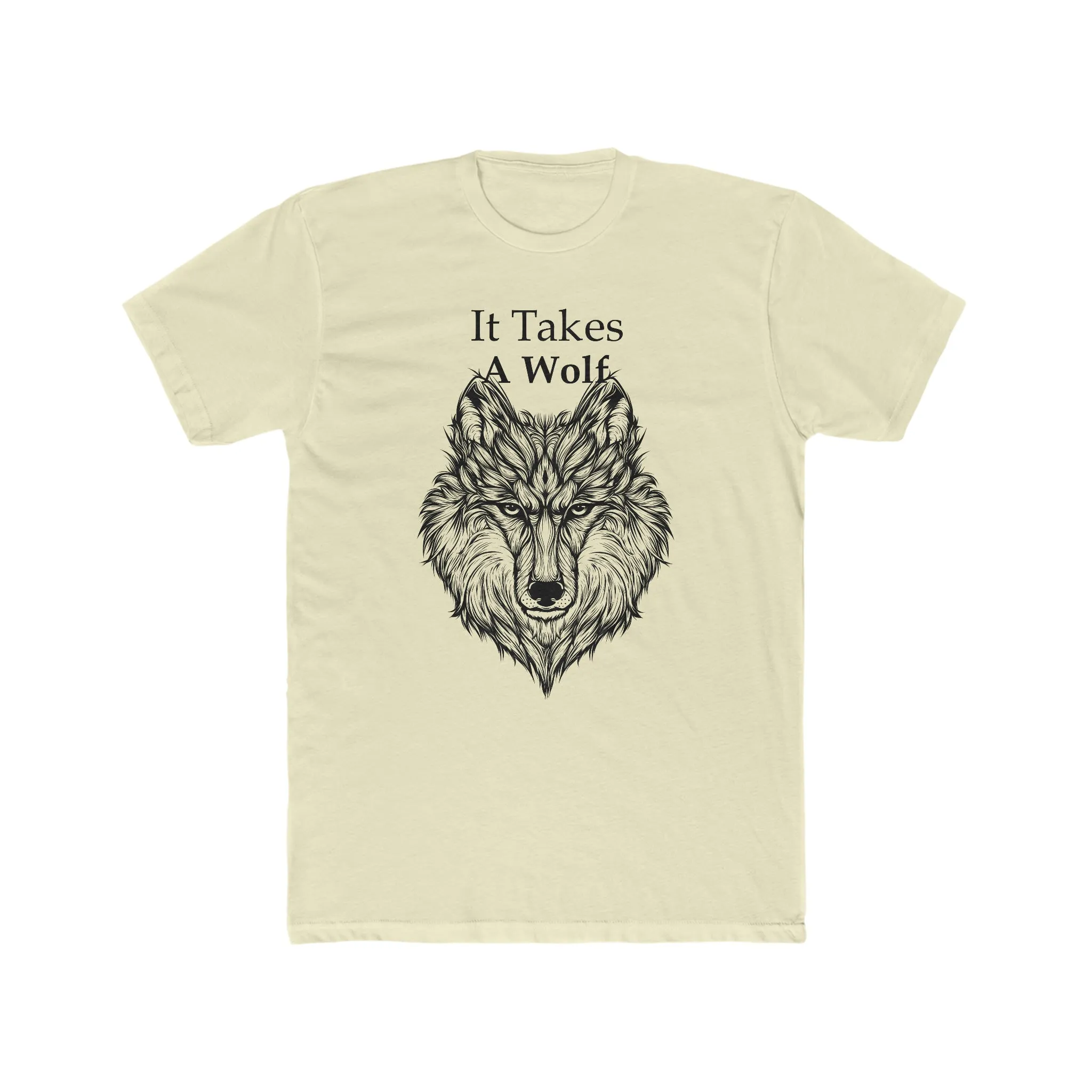 Men's Cotton Crew Wolf Tee