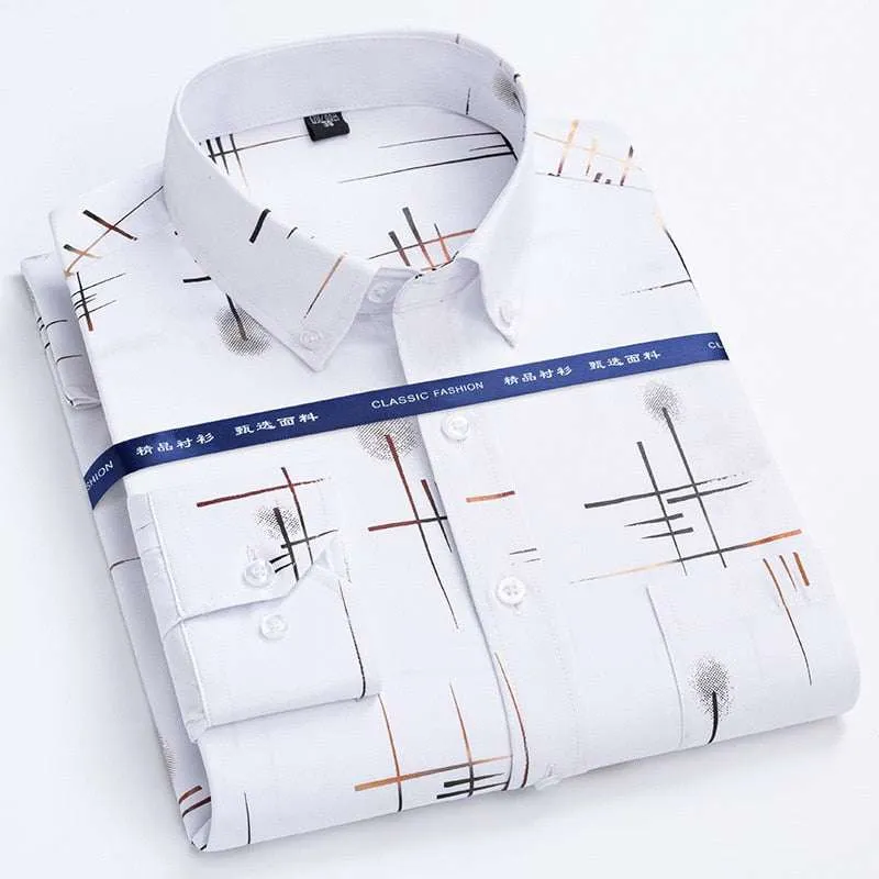 Men's Dress Shirts Spring Autumn Latest Hot Sale Slim Shirt