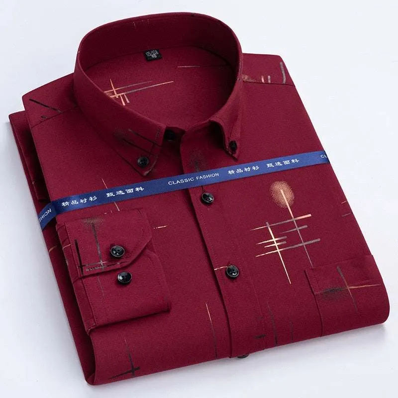Men's Dress Shirts Spring Autumn Latest Hot Sale Slim Shirt
