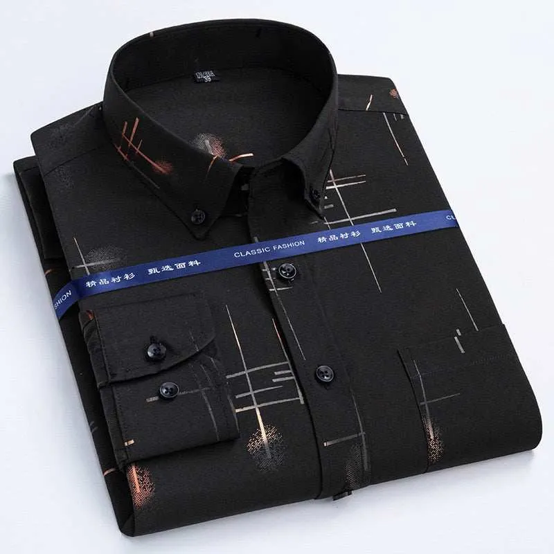 Men's Dress Shirts Spring Autumn Latest Hot Sale Slim Shirt