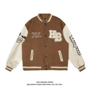 Men's Embroidered Hip Hop Baseball Jacket