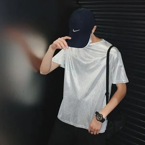 Men's Festival Shiny Short Sleeve Shirt