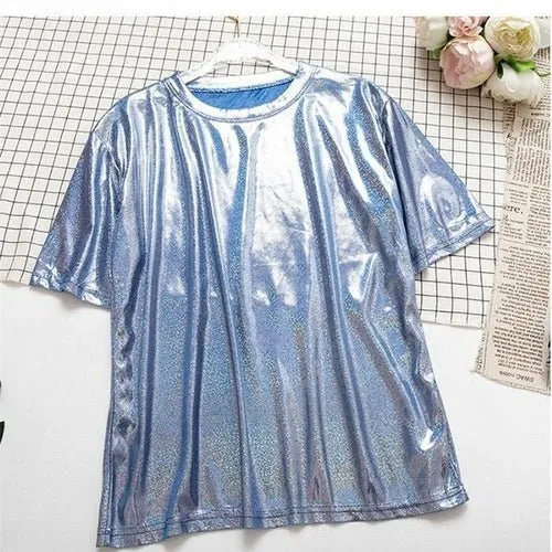 Men's Festival Shiny Short Sleeve Shirt