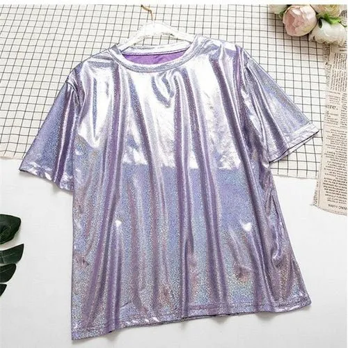 Men's Festival Shiny Short Sleeve Shirt
