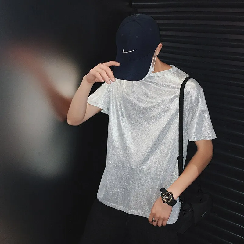 Men's Festival Shiny Short Sleeve Shirt