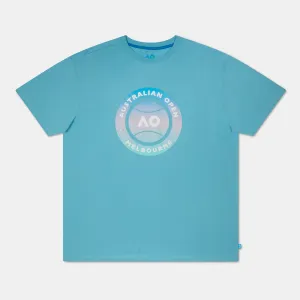 Men's Milky Blue T-Shirt Round Logo