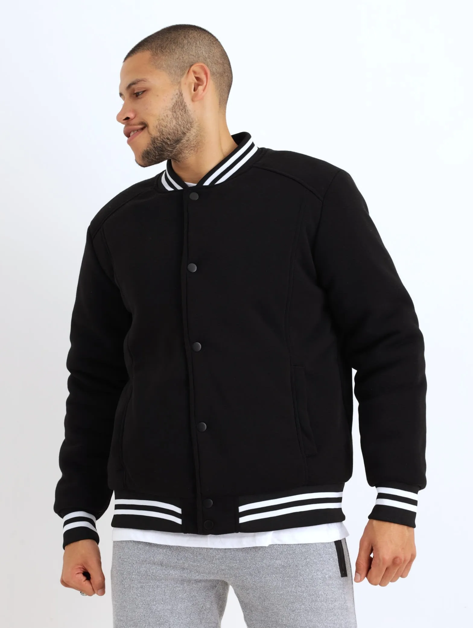 Men's Padded Baseball Tracktop - Black