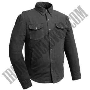 Men's "The Moto" Shirt in Charcoal