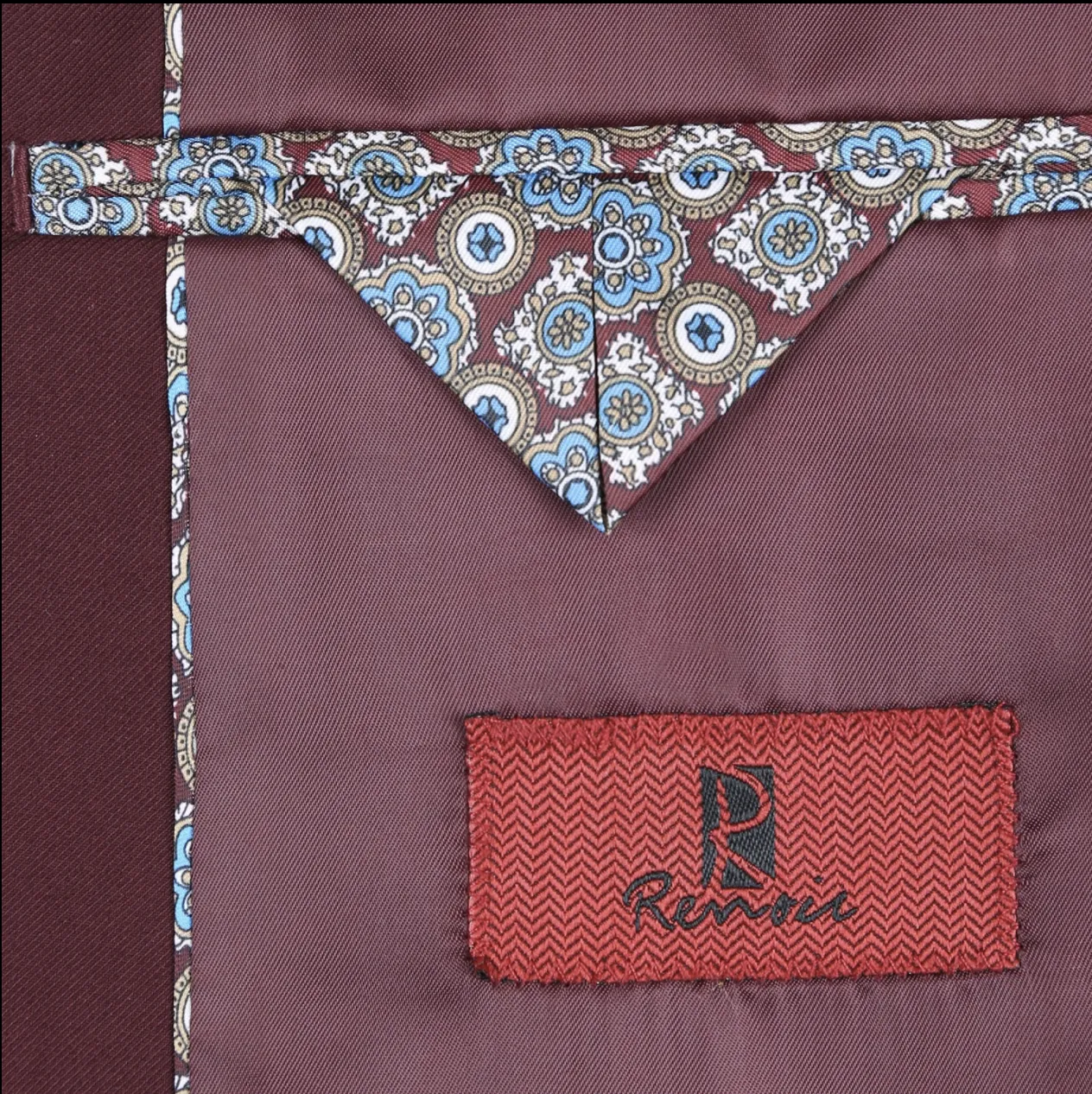 Men's Renoir Two Piece Burgundy Classic Fit Suit