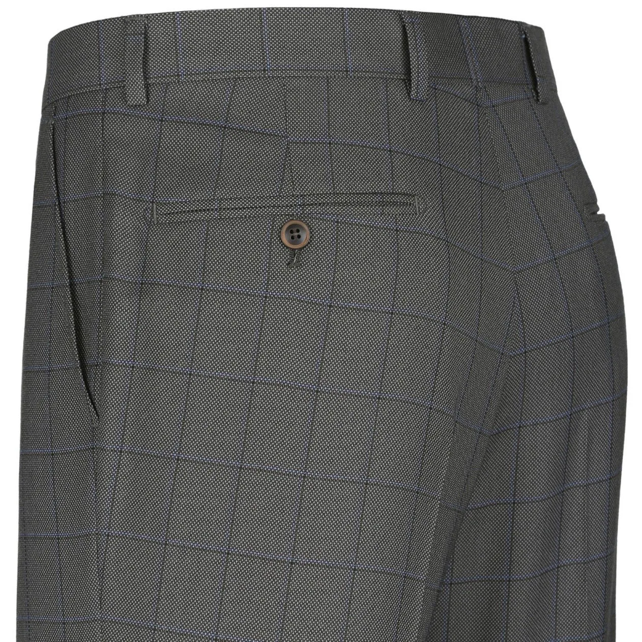 Men's Renoir Two Piece Windowpane Gray Classic Fit Suit