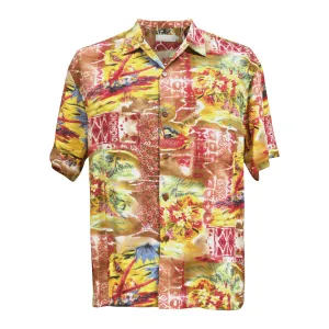 Men's Retro Shirt - 'Akala (Pink) Niihau