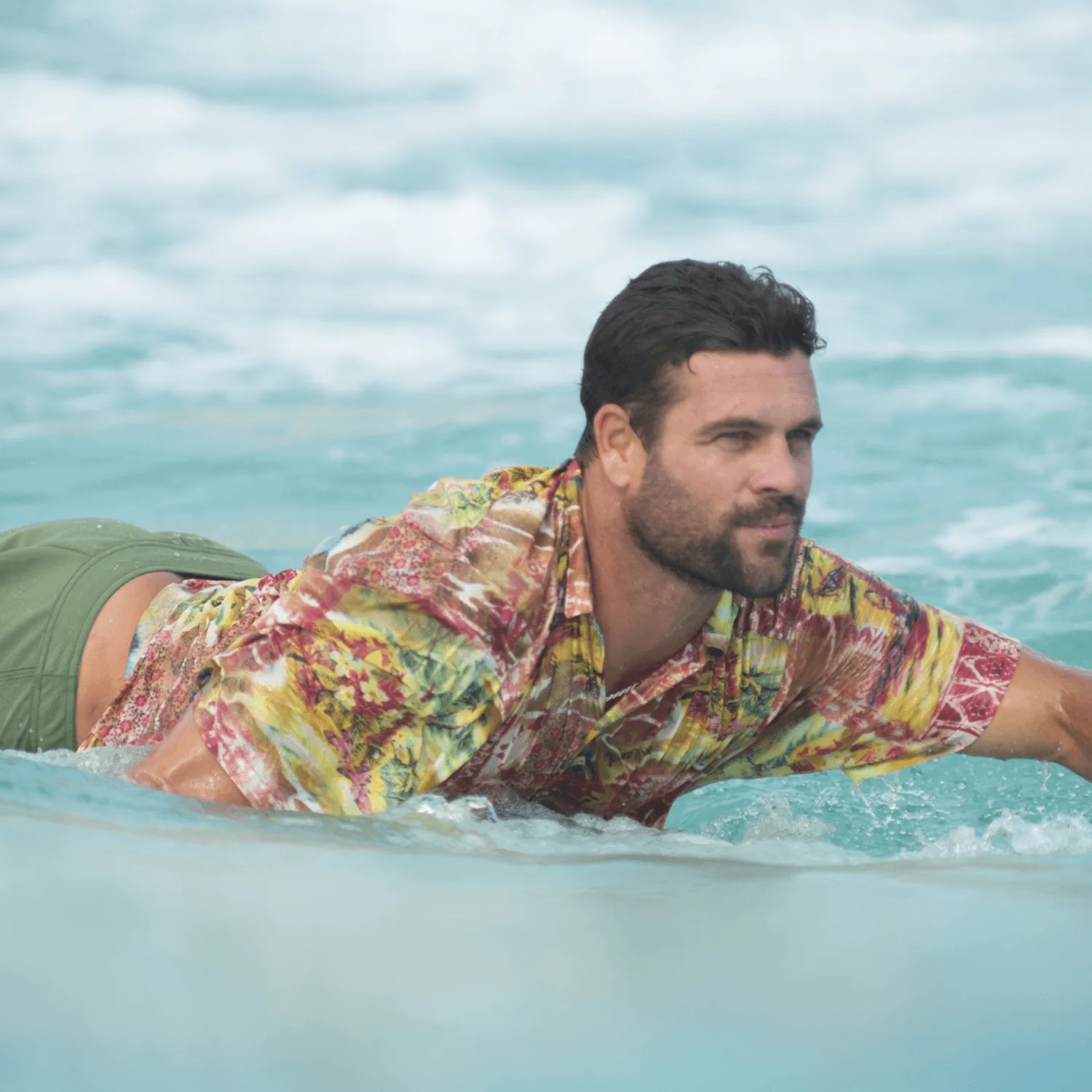 Men's Retro Shirt - 'Akala (Pink) Niihau