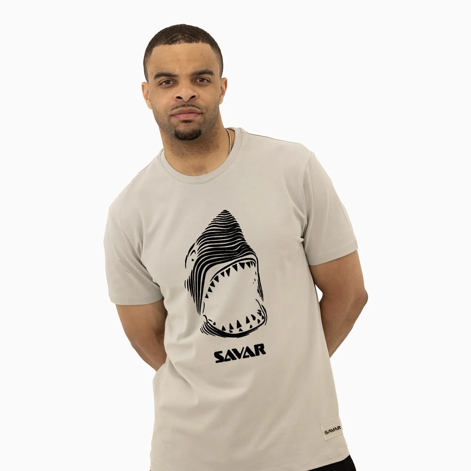 Men's Savar Shark Short Sleeve Logo T-Shirt