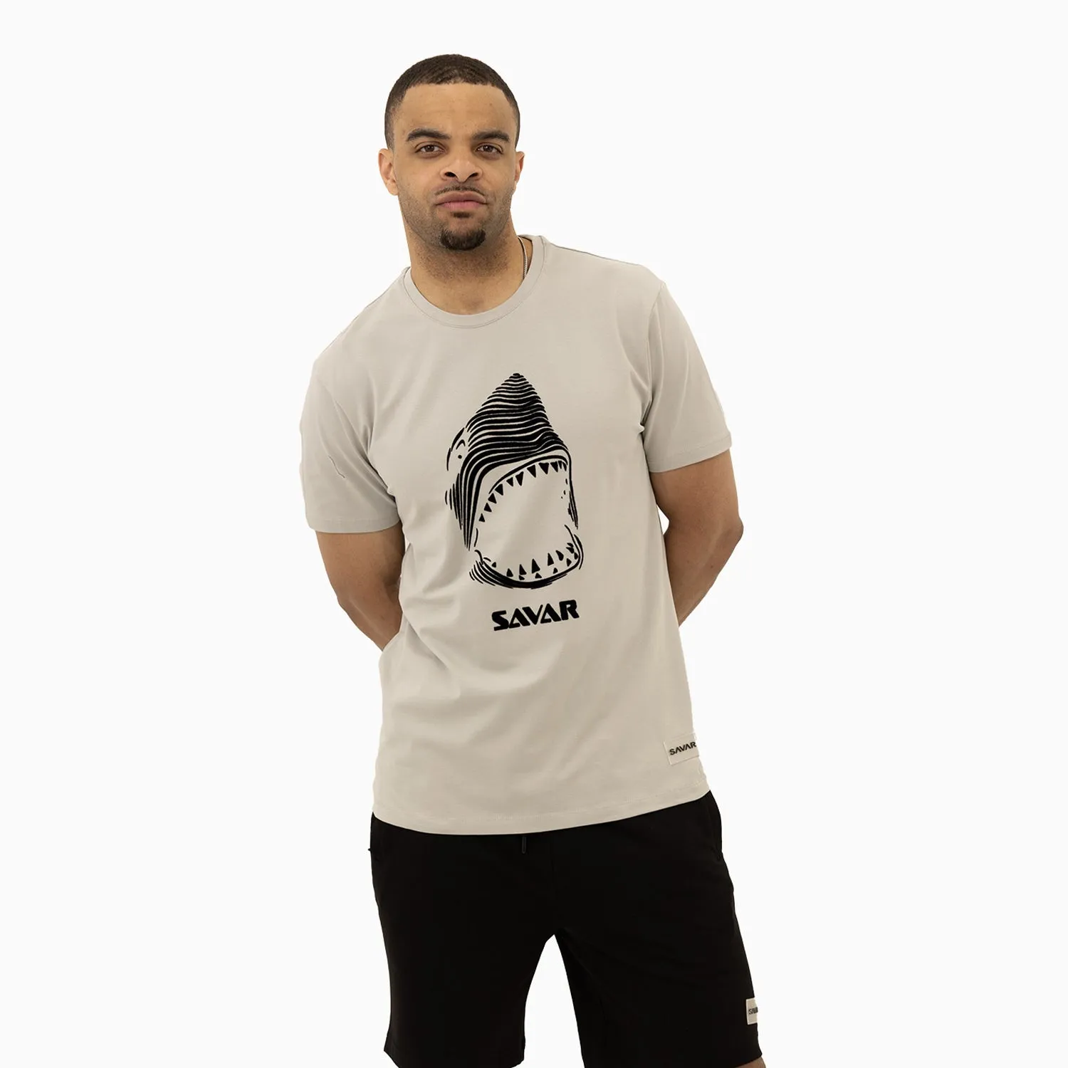 Men's Savar Shark Short Sleeve Logo T-Shirt