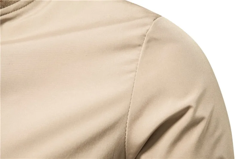 Men's Solid Color Bomber Jacket Casual Slim Fit Baseball  Jackets