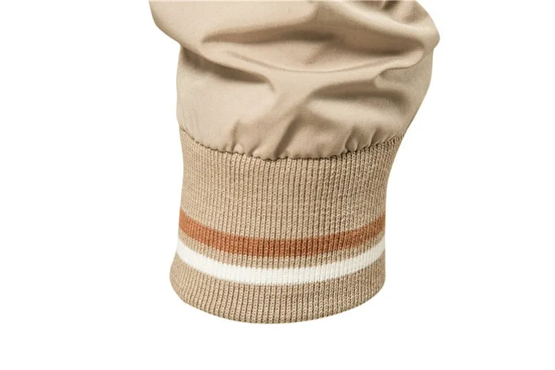 Men's Solid Color Bomber Jacket Casual Slim Fit Baseball  Jackets