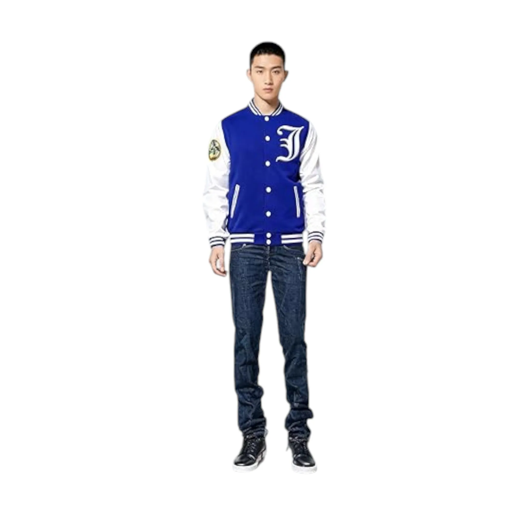 Men's Varsity Jacket – Wool Blend & Faux Leather