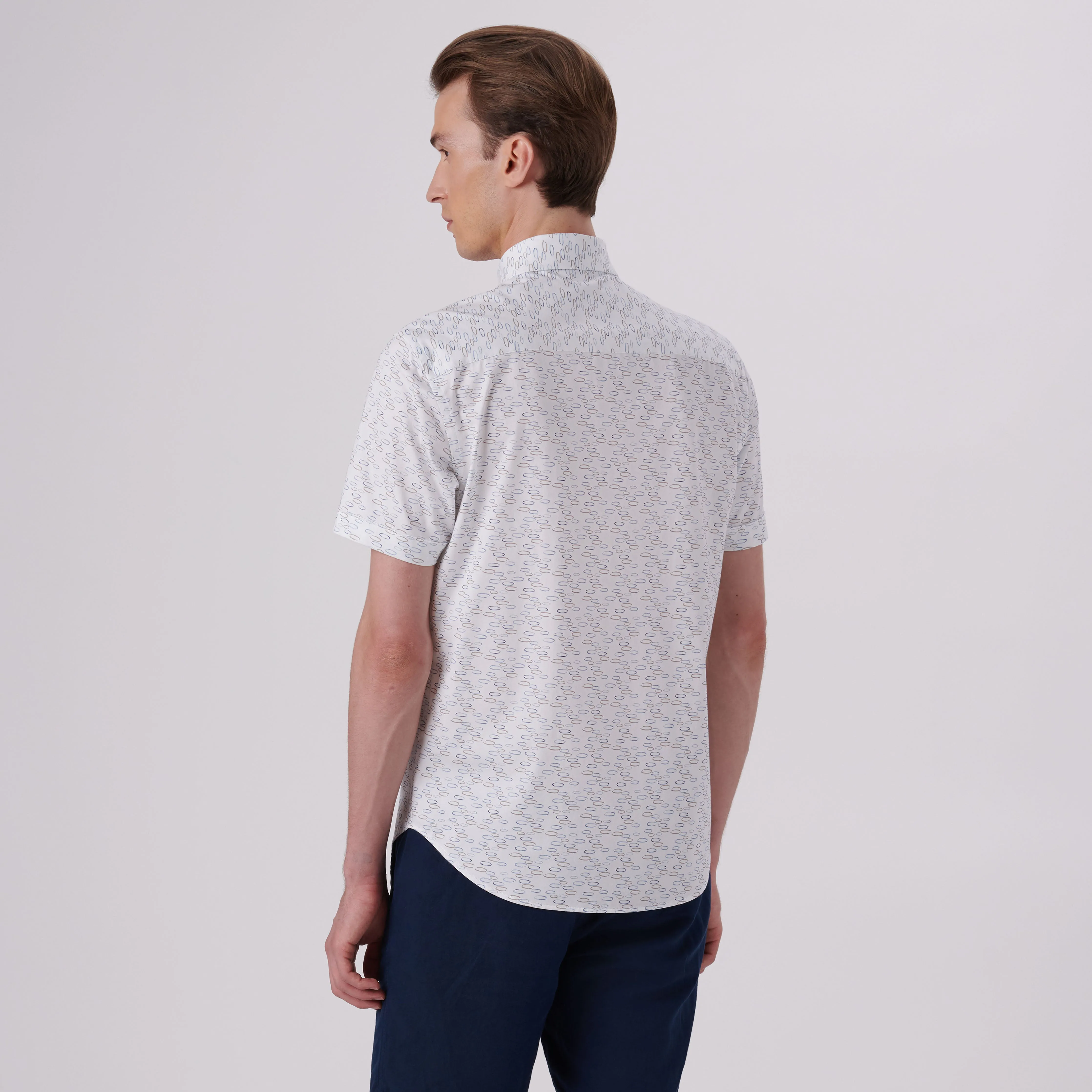Miles Abstract Print OoohCotton Short Sleeve Shirt