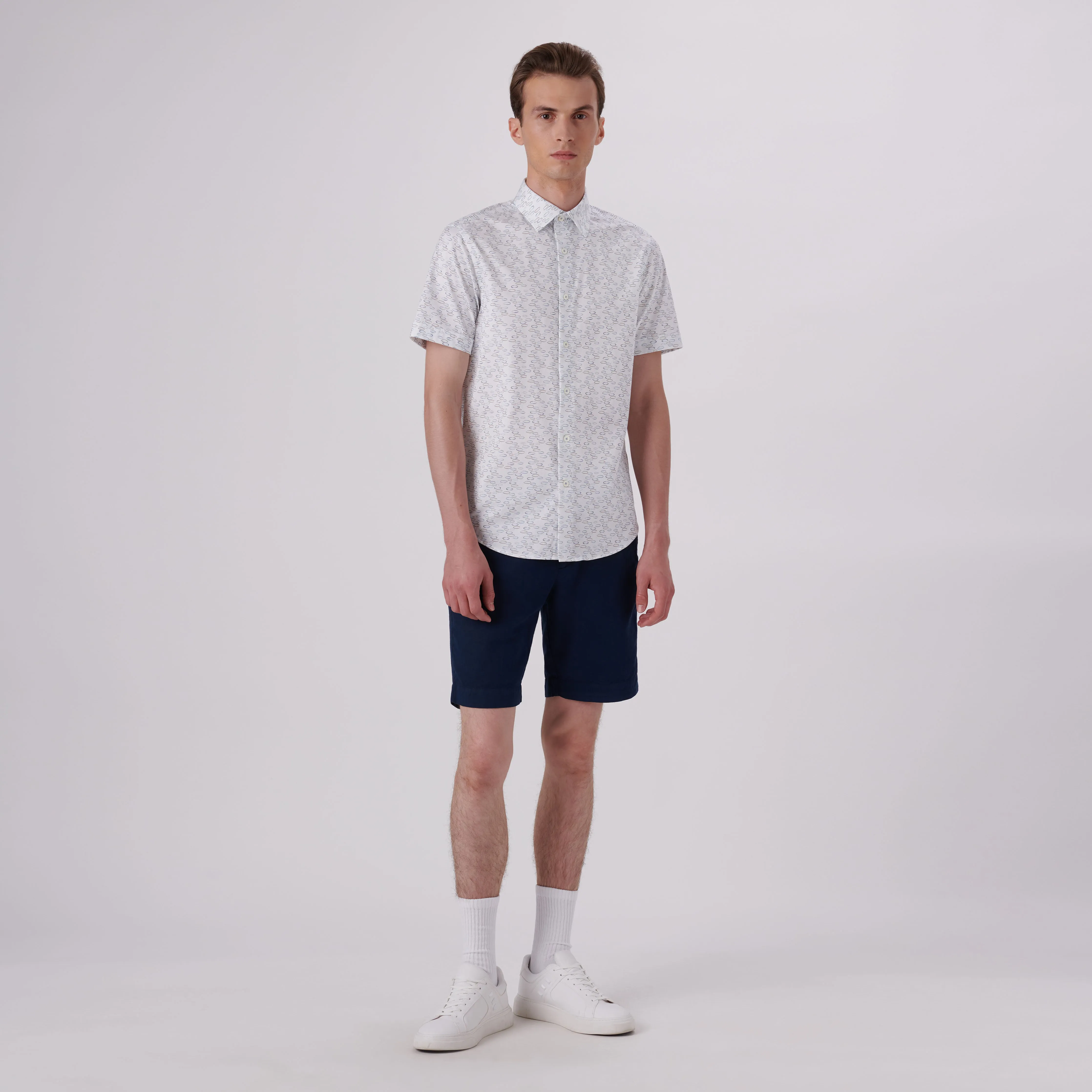 Miles Abstract Print OoohCotton Short Sleeve Shirt