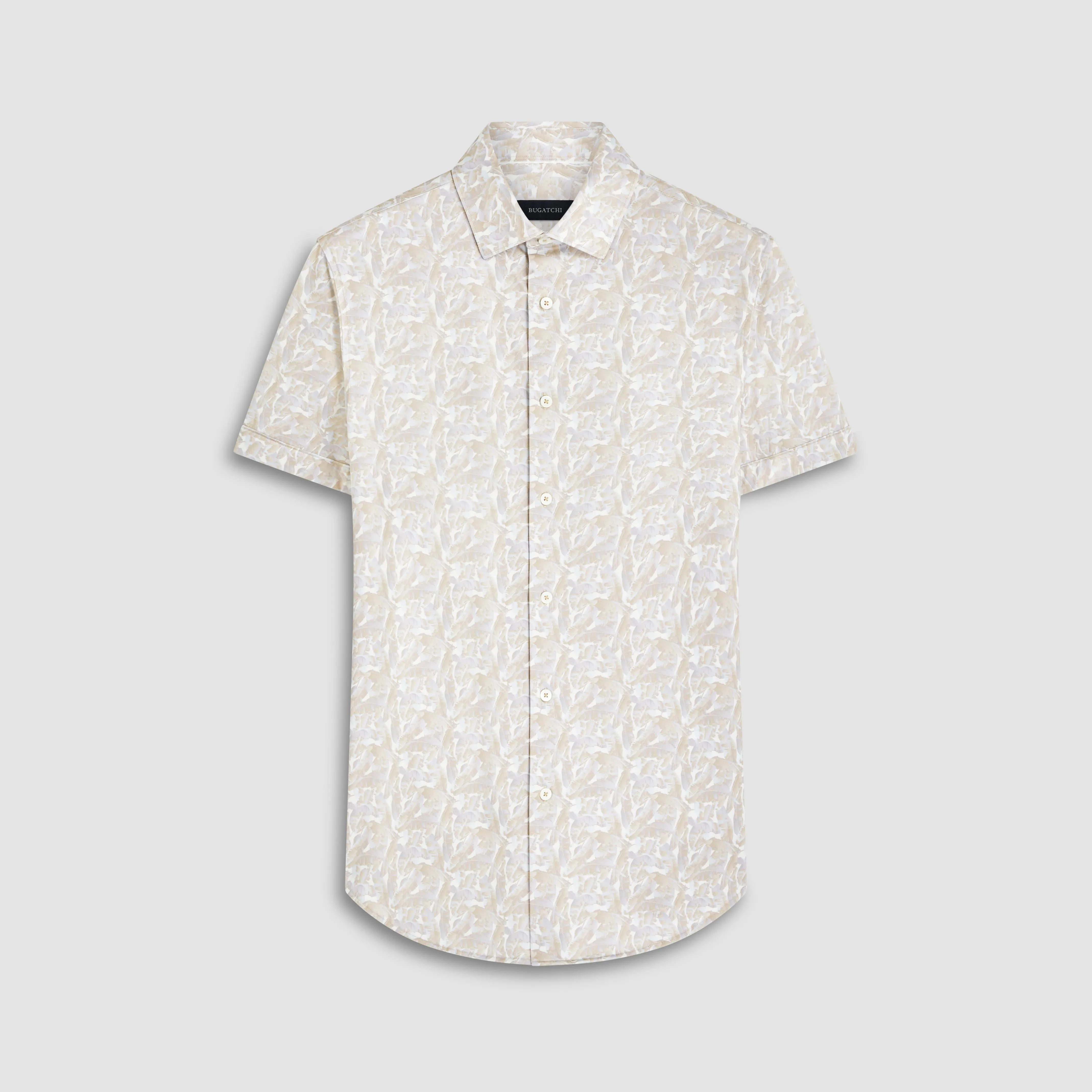 Miles Leaf Print OoohCotton Short Sleeve Shirt