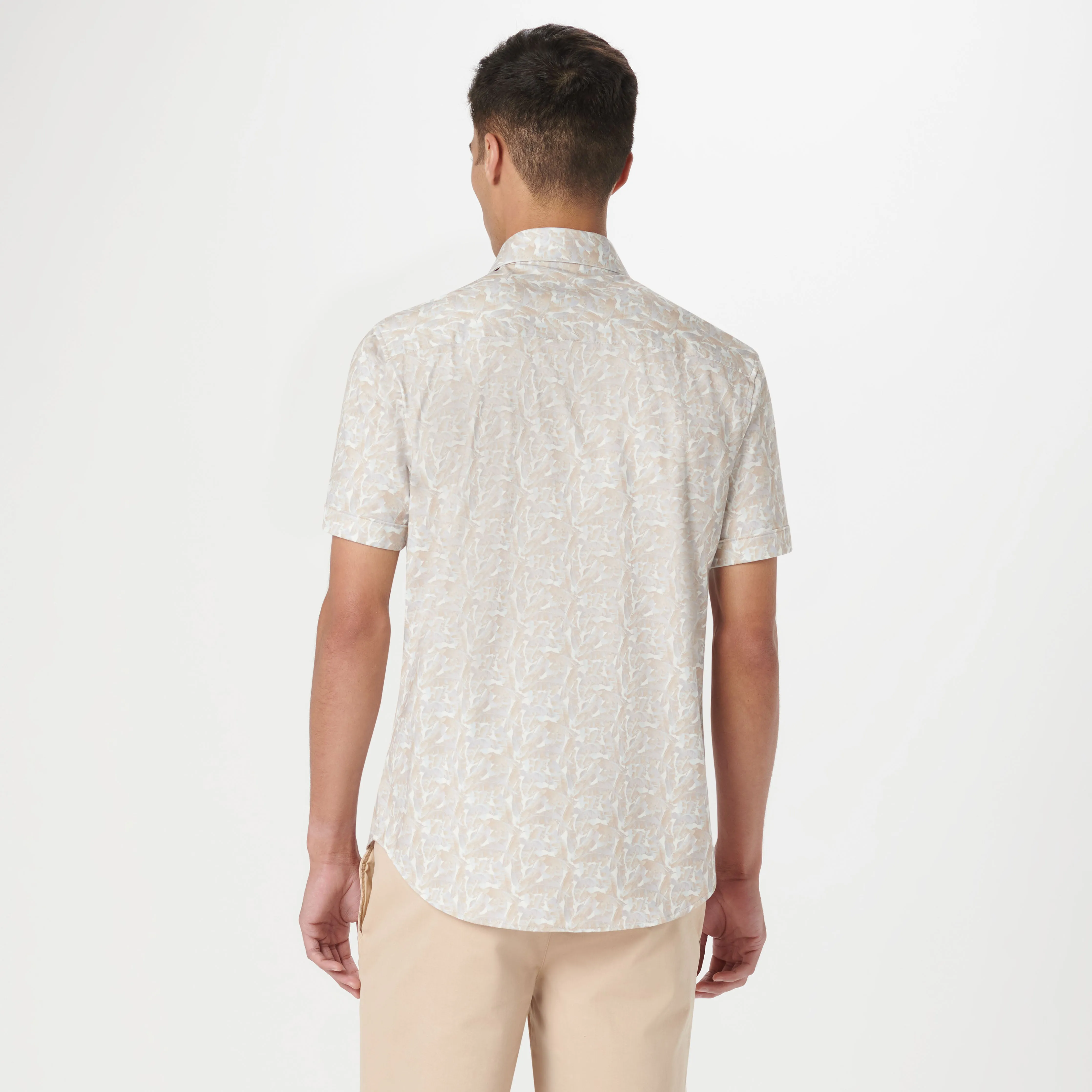 Miles Leaf Print OoohCotton Short Sleeve Shirt