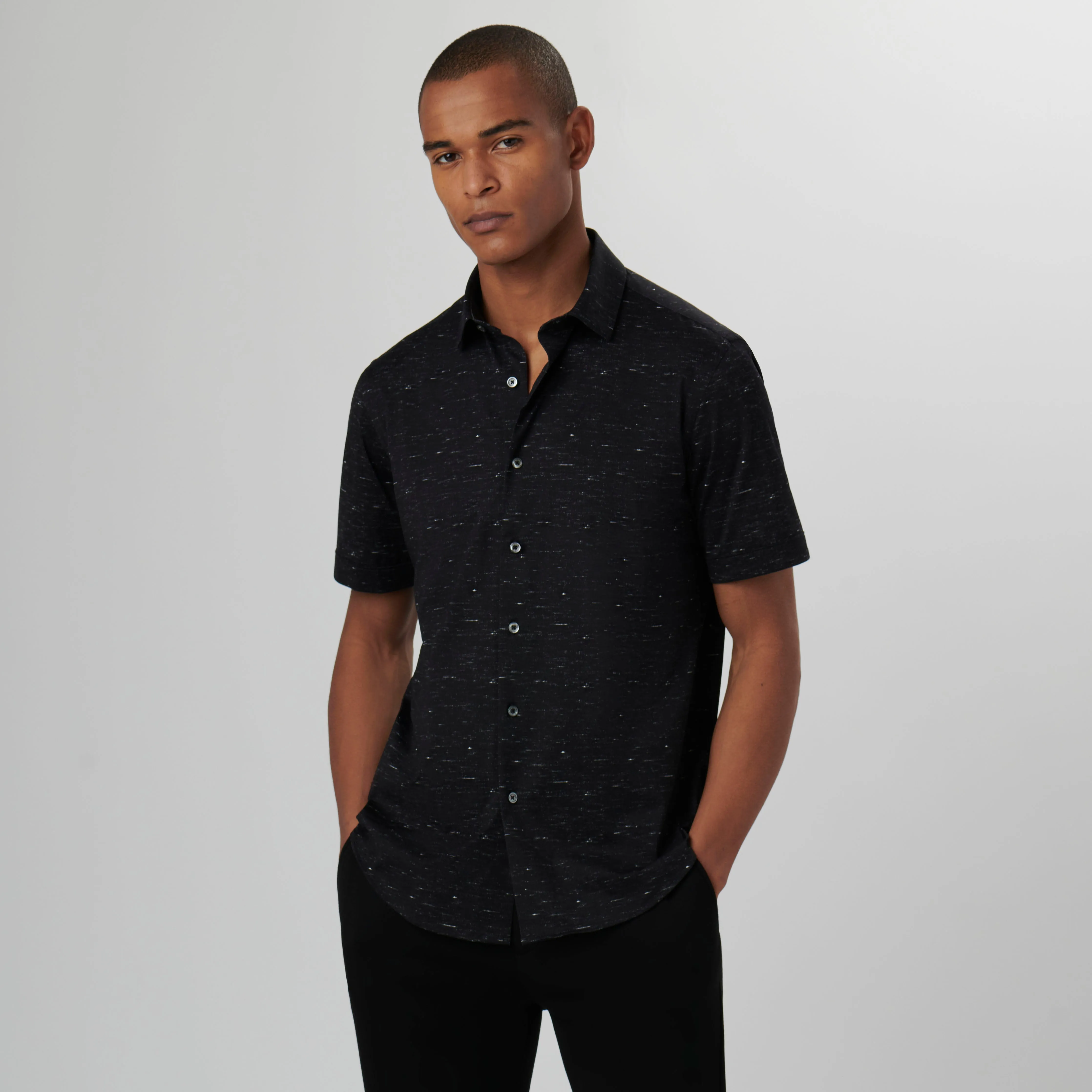 Miles Melange OoohCotton Short Sleeve Shirt