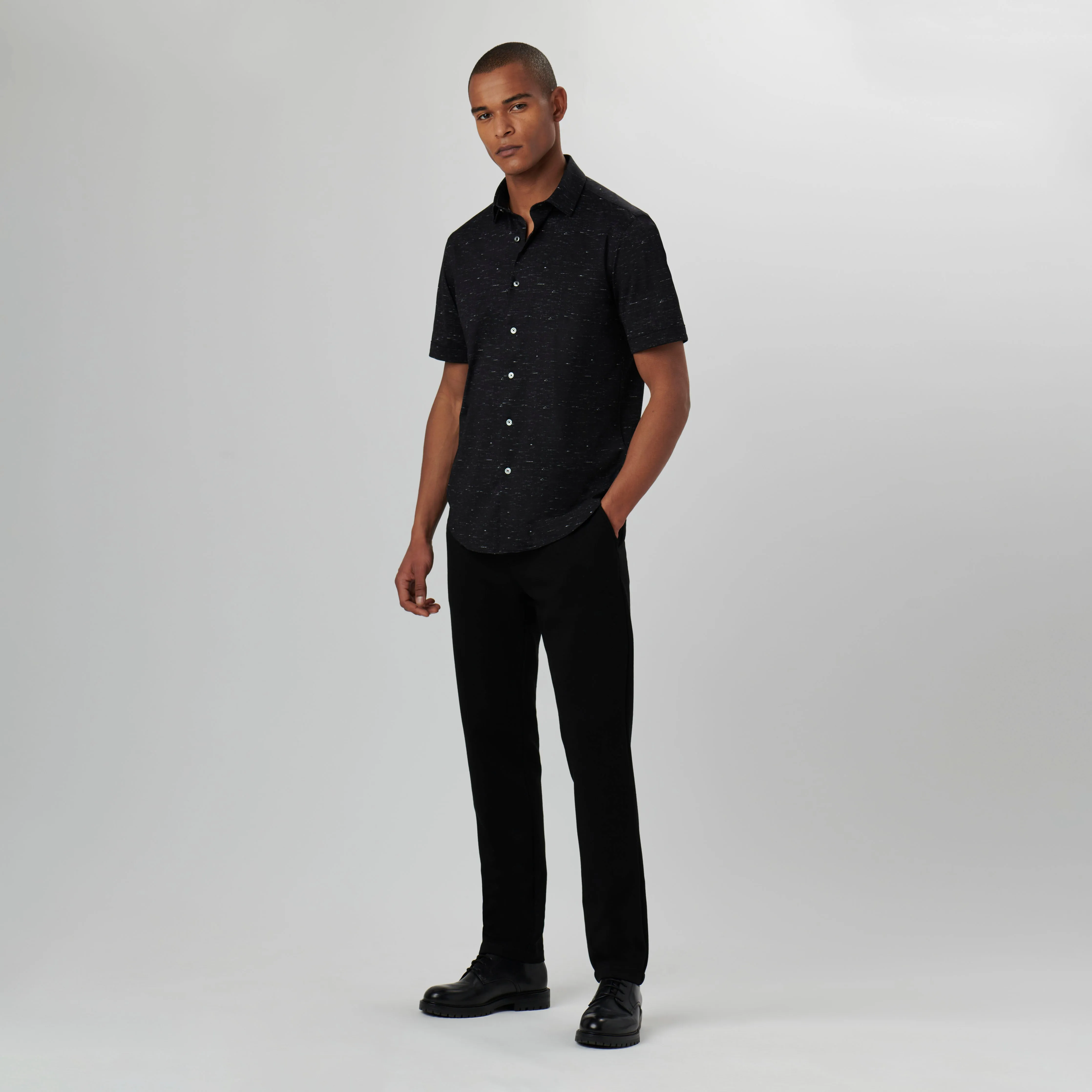 Miles Melange OoohCotton Short Sleeve Shirt