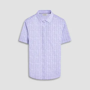 Miles Plaid Print OoohCotton Short-Sleeve Shirt
