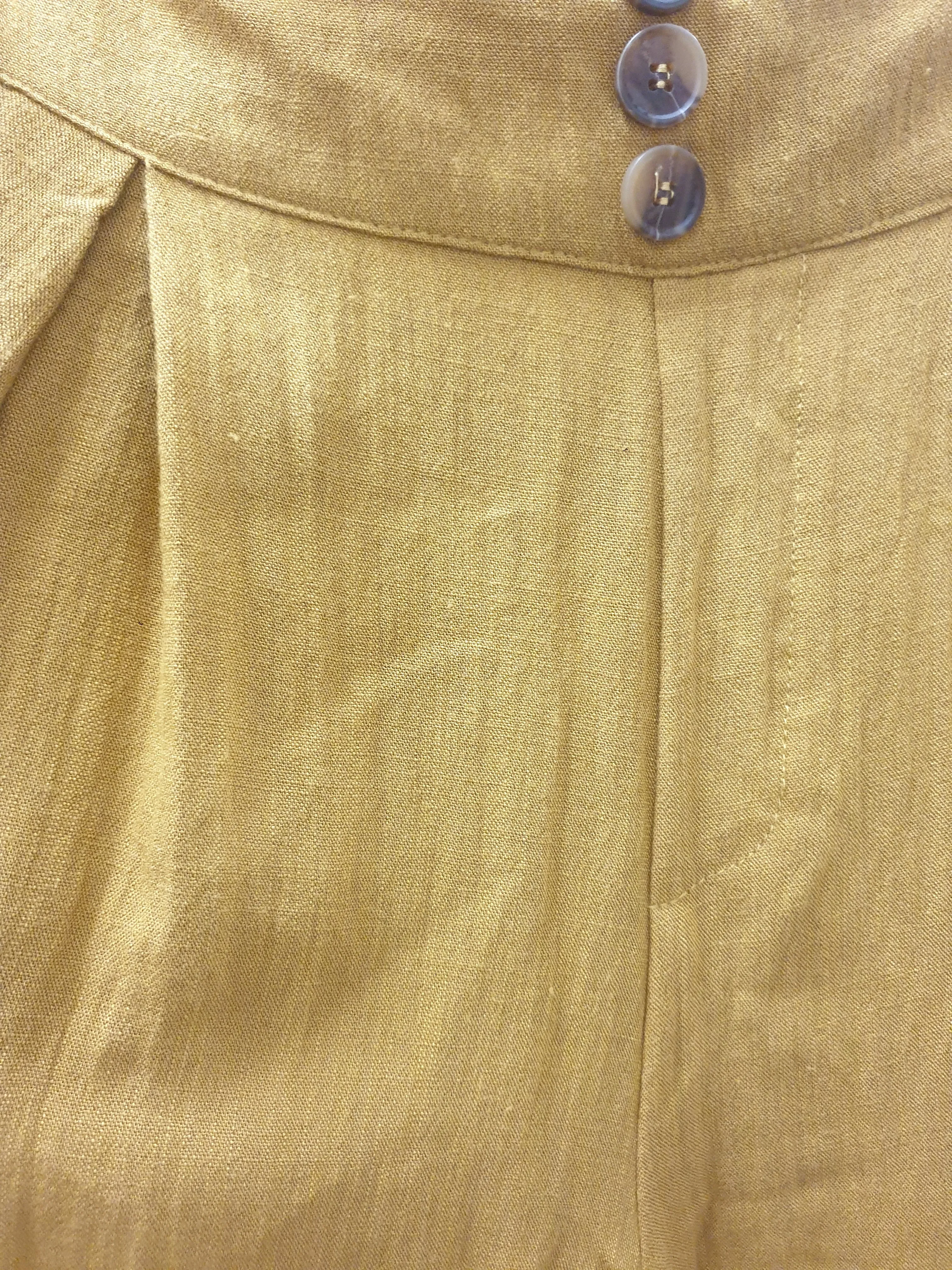 Missy O mustard wide leg culotte pants size 10