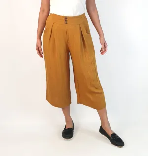 Missy O mustard wide leg culotte pants size 10