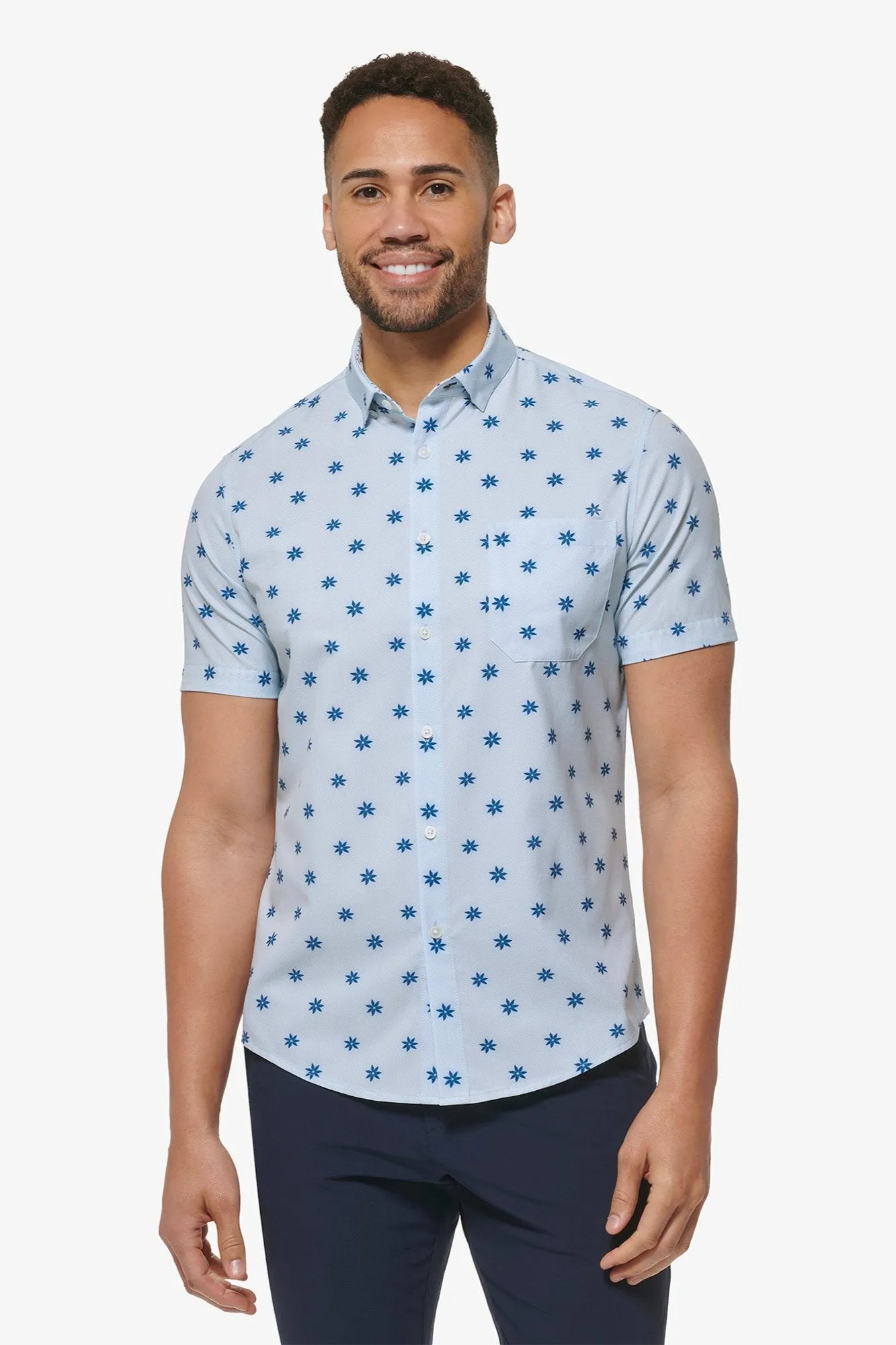 Mizzen   Main Skyway Floral Dot print Shirt. Fall Clearance!