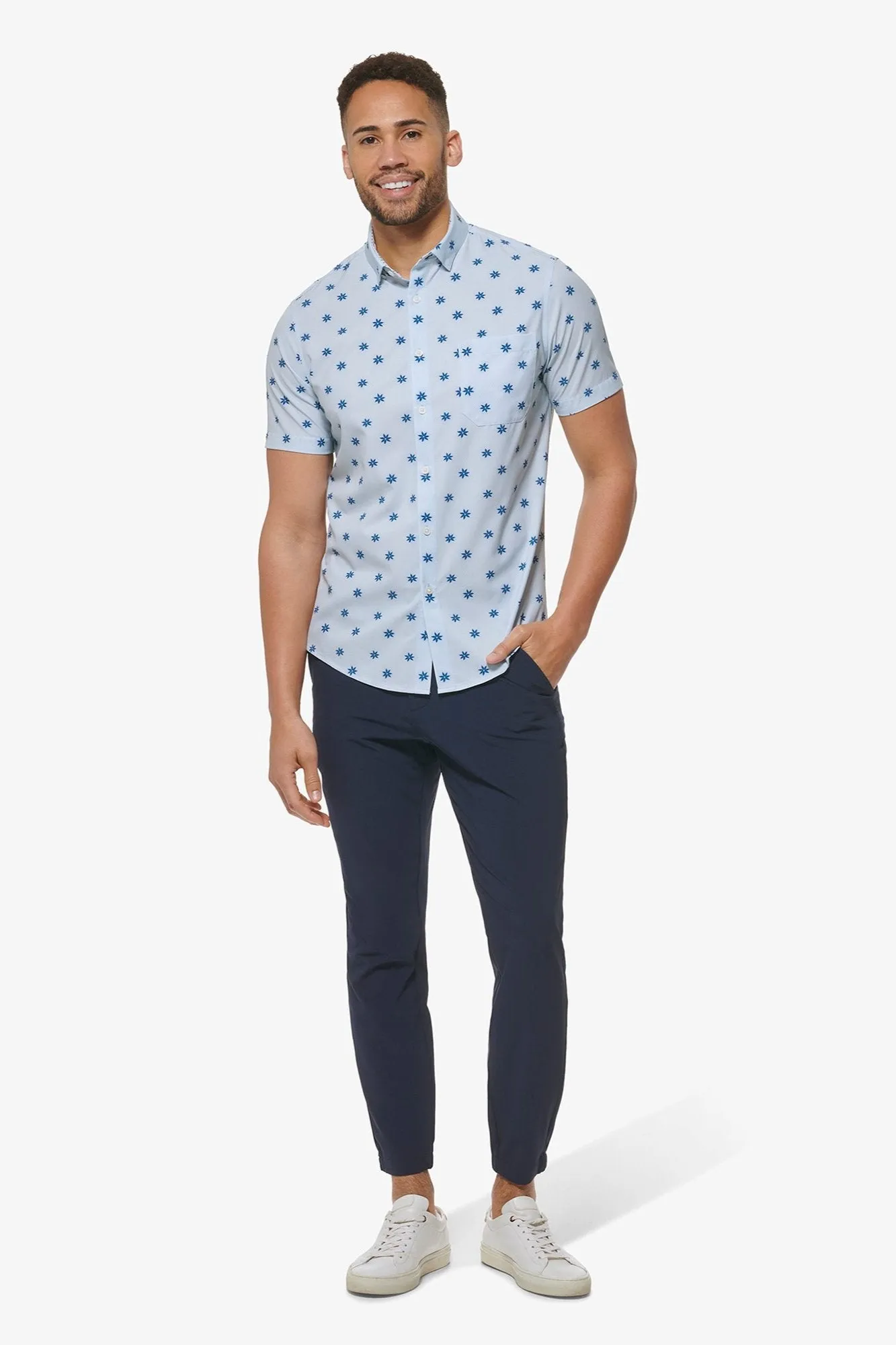 Mizzen   Main Skyway Floral Dot print Shirt. Fall Clearance!